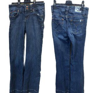 Dish Denim Low Rise Wide Flare Jeans US 2